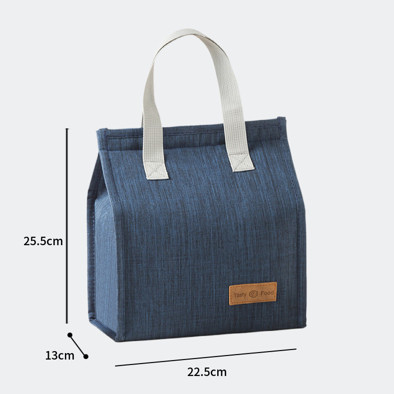 2-Piece Black Vertical Lunch Tote Set â€“ Compact Insulated Meal Bag with Large Capacity and Durable Handle for Daily Use