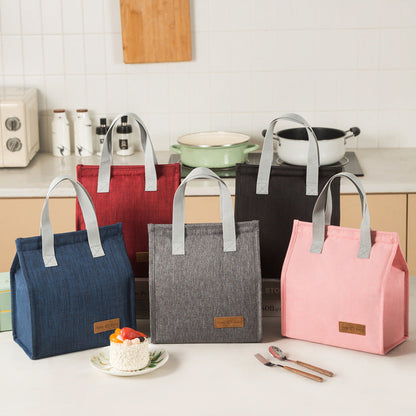 2-Piece Pink Vertical Lunch Tote Set â€“ Compact Insulated Meal Bag with Large Capacity and Durable Handle for Daily Use