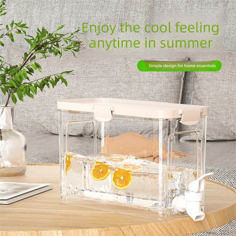 Large Capacity Cold Water Dispenser with Faucet â€“ 22.5Ã—16.5Ã—11.2cm Rectangular Beverage Container for Home Use