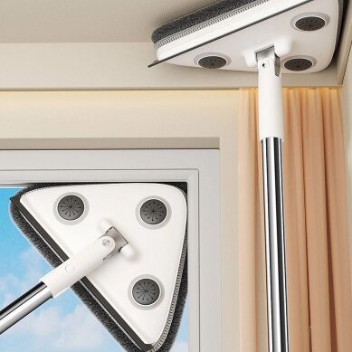 10-Pack Window Cleaning Sets â€“ Each with Rod, Triangular Head & 2 Cloths