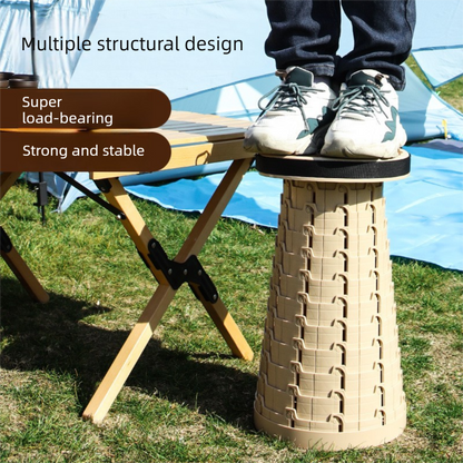 Adjustable Folding Stool â€“ Portable, Height-Regulatable Seat with Carry Bag for Outdoor Use