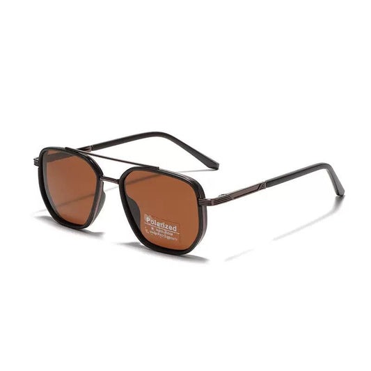 Mosa Tea Rectangular Sunglasses â€“ Classic Frame Design with Adjustable Nose Pads for Daily Wear