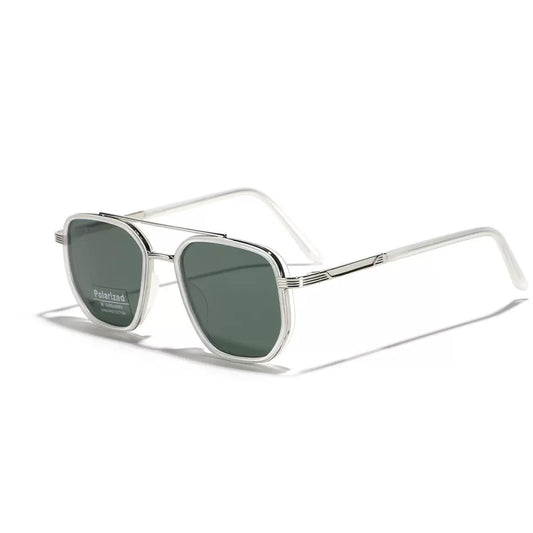 Dark green sheet Rectangular Sunglasses â€“ Classic Frame Design with Adjustable Nose Pads for Daily Wear