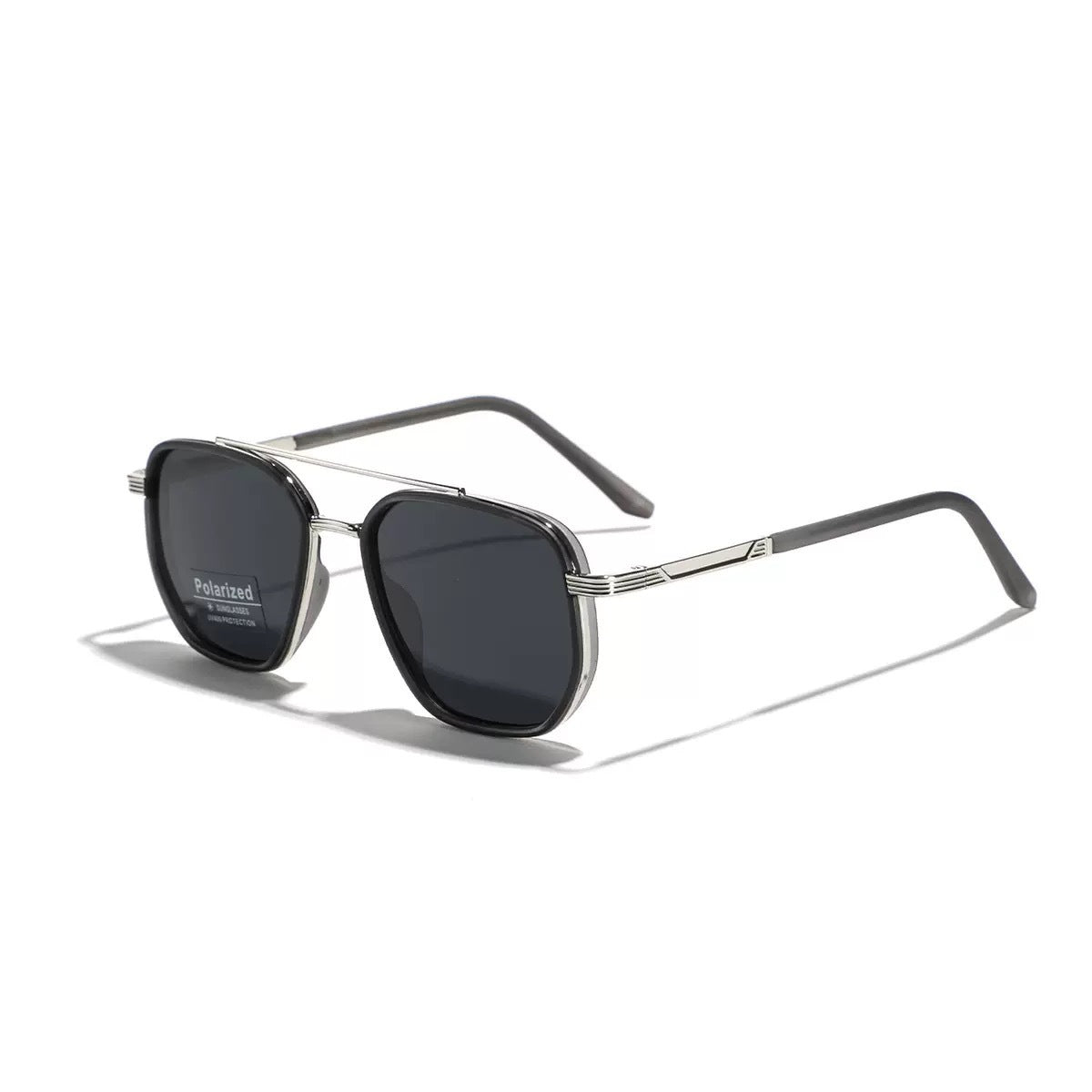 Transparent grey sheet Rectangular Sunglasses â€“ Classic Frame Design with Adjustable Nose Pads for Daily Wear