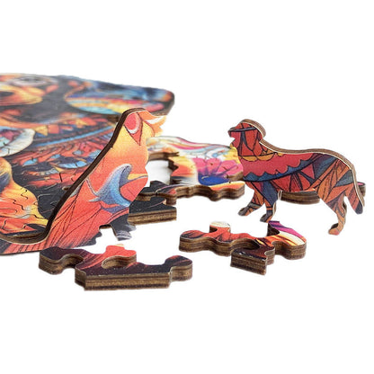 Irregular-Shaped Puzzle â€“ A3 Size (33Ã—43cm), 210-Piece Design, 4mm Thickness, Compact Packaging(Ceramic rabbit)