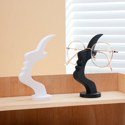 2-Pack White Desktop Eyeglass Holder â€“ Minimalist Design for Home or Office, Stable Display Stand with Rounded Base