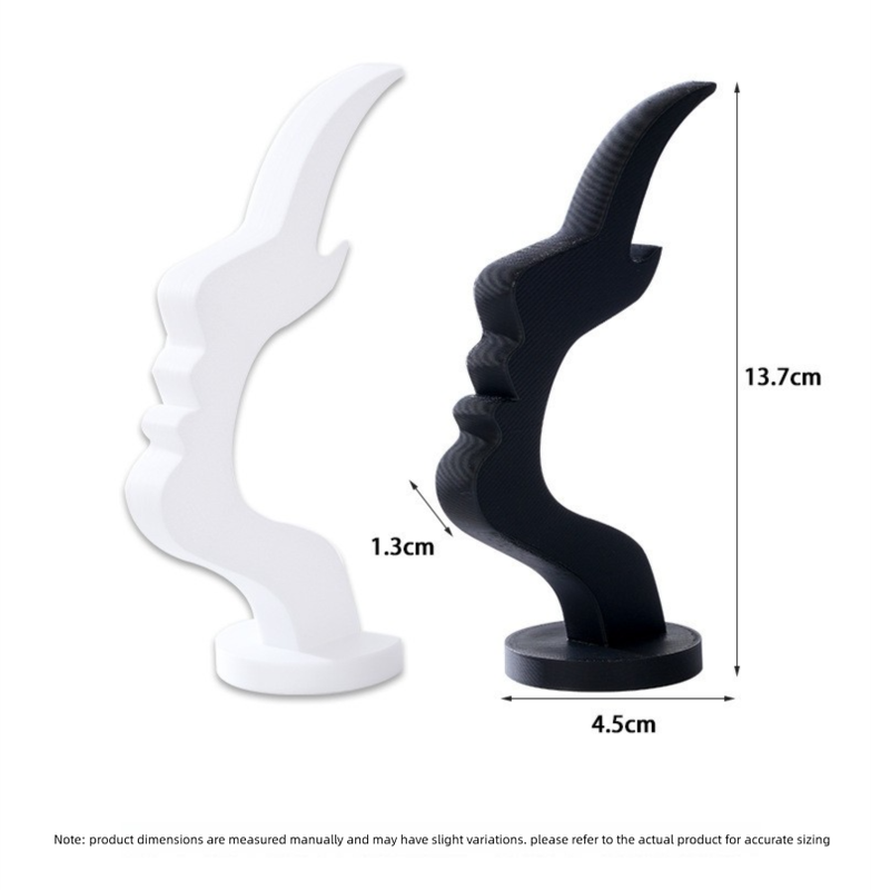 Black and white two pieces Desktop Eyeglass Holder â€“ Minimalist Design for Home or Office, Stable Display Stand with Rounded Base