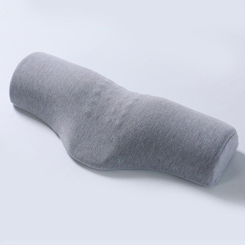 Light gray Cervical Support Pillow â€“ Memory Foam Core with Ergonomic Design for Neck Pain Relief and Deep Sleep