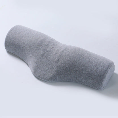 Light gray Cervical Support Pillow â€“ Memory Foam Core with Ergonomic Design for Neck Pain Relief and Deep Sleep