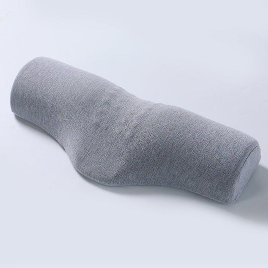 Light gray Cervical Support Pillow â€“ Memory Foam Core with Ergonomic Design for Neck Pain Relief and Deep Sleep