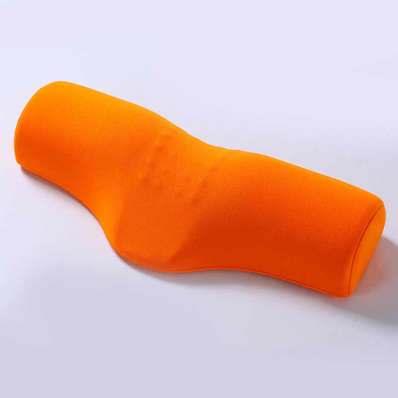Orange Cervical Support Pillow â€“ Memory Foam Core with Ergonomic Design for Neck Pain Relief and Deep Sleep