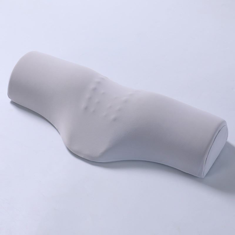 Light grey Cervical Support Pillow â€“ Memory Foam Core with Ergonomic Design for Neck Pain Relief and Deep Sleep(Ice Silk Style)