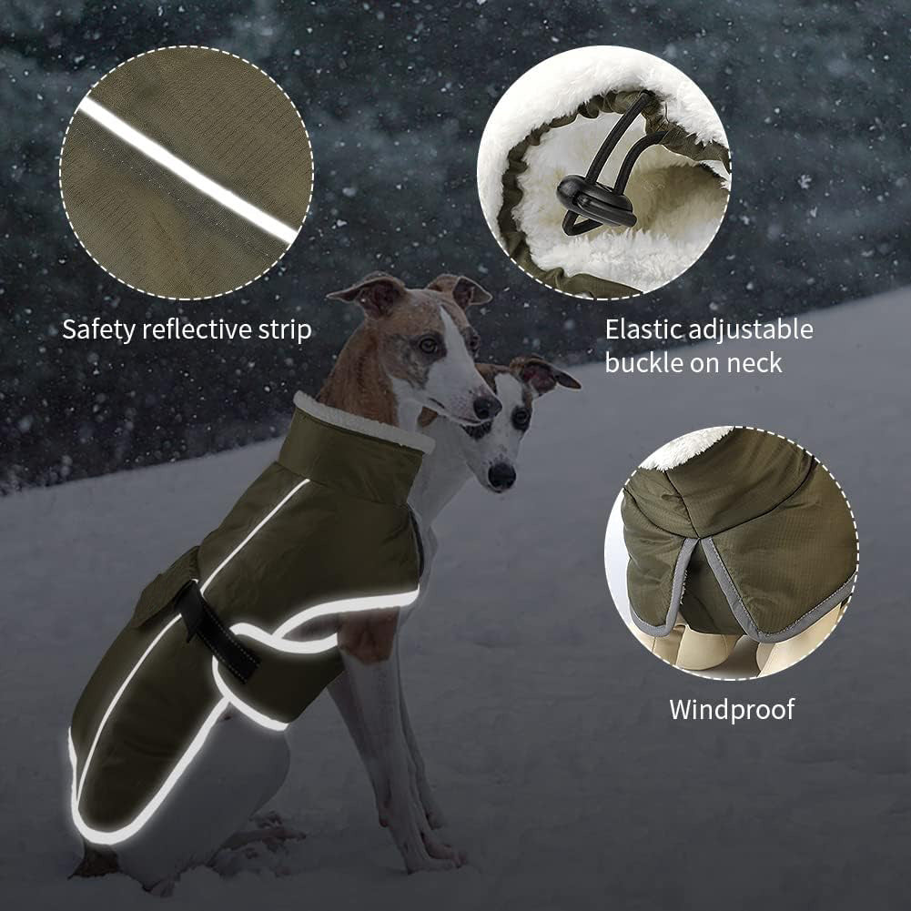 Blue Dog Winter Jacket â€“ Warm, Windproof & Waterproof Pet Coat with Fleece Lining and Reflective Strips for Cold Weather(Size: 3XL)