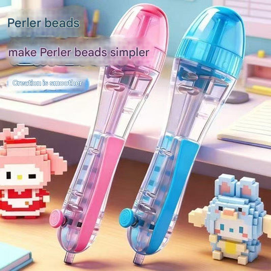 2 PCS Blue Press-Release Bead Pen for 2.6mm Pixel Art â€“ DIY Craft Tool for Hama Beads and Fuse Beads Projects (Beads Not Included)