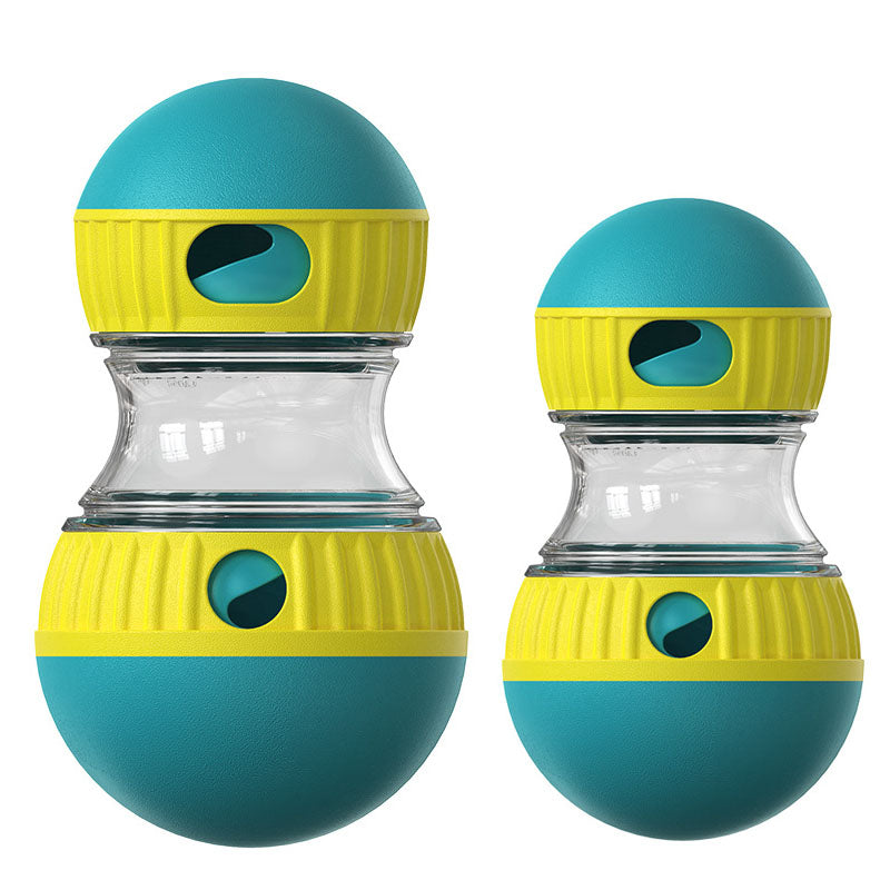 2-Piece Green Slow Feeder Dog Toy Set â€“ Large & Small Rolling Treat Dispenser Ball for Puzzle Feeding, Mental Stimulation, and Digestive Health