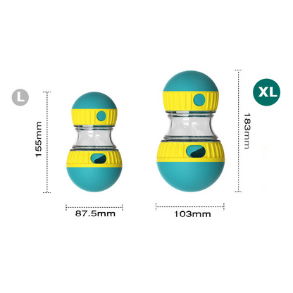 2-Pack Green Small Slow Feeder Dog Toy â€“ Rolling Treat Dispenser Balls for Puzzle Feeding, Mental Stimulation, and Digestive Health(Size: L)