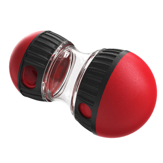 2-Pack Red Small Slow Feeder Dog Toy â€“ Rolling Treat Dispenser Balls for Puzzle Feeding, Mental Stimulation, and Digestive Health(Size: L)