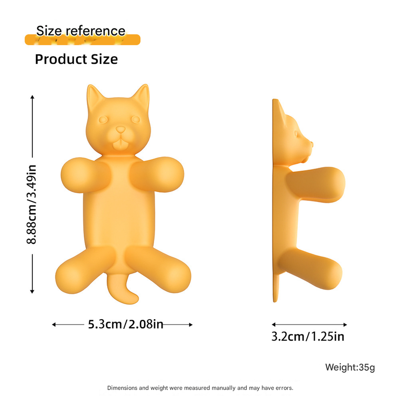 2-Pack Silicone Sponge Holder â€“ Bear and Cat Shaped Dish Rack for Sink, Soap & Scrubber Storage
