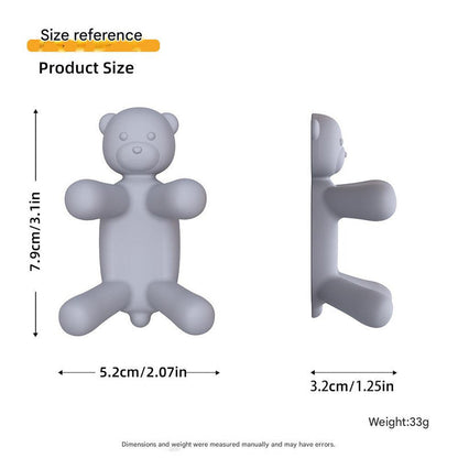 2-Pack Silicone Sponge Holder â€“ Bear and Cat Shaped Dish Rack for Sink, Soap & Scrubber Storage