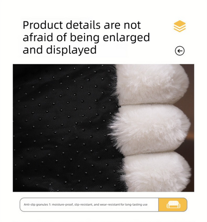 White  Plush Ribbed Pet Sofa Bed for Dogs and Cats - Thickened Milk Velvet Cushion, Large Comfy Dog Sofa(50*40*20cm)