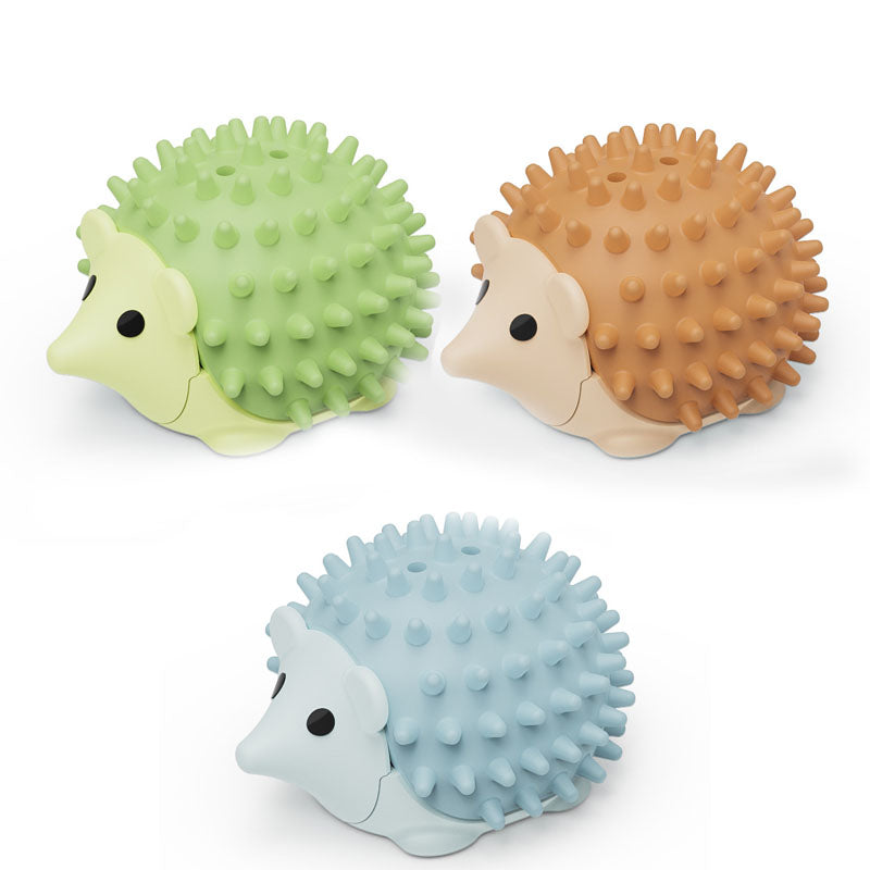 3-Pack Cat Hedgehog Lick Toys â€“ Rotating Catnip Ball Scratcher with Adhesive Mount, ABS Self-Play Wall Toy in Green, Blue & Brown