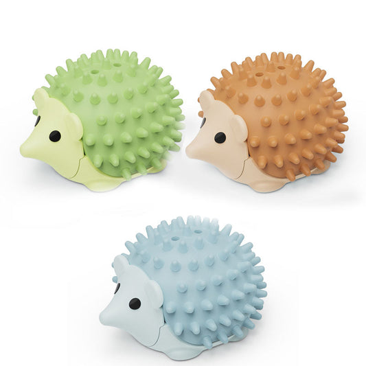 3-Pack Cat Hedgehog Lick Toys â€“ Rotating Catnip Ball Scratcher with Adhesive Mount, ABS Self-Play Wall Toy in Green, Blue & Brown