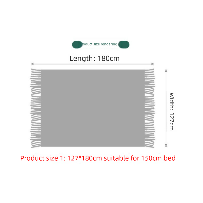 Orange-red Nordic Minimalist Knit Throw Blanket â€“ 127Ã—180cm Lightweight, Soft & Breathable Fleece-like Fabric with Tassel Edges for Sofa, Bed, Yoga & Air Conditioning Use