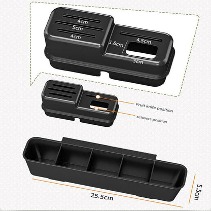 Black Foldable Dish Rack with Drain Tray, Knife & Chopstick Holder, Cup Rack, and Cutting Board Support â€“ 42cm x 29cm x 29cm, Easy-Install Kitchen Storage Organizer for Plates, Bowls, Glasses, and Utensils