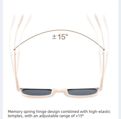 Pink Foldable UV400 Sunglasses for Men and Women â€“ Lightweight Driving & Outdoor Sun Glasses with Hard Case, 18.4g TR+Metal Frame, Compact 32mm Folded Size
