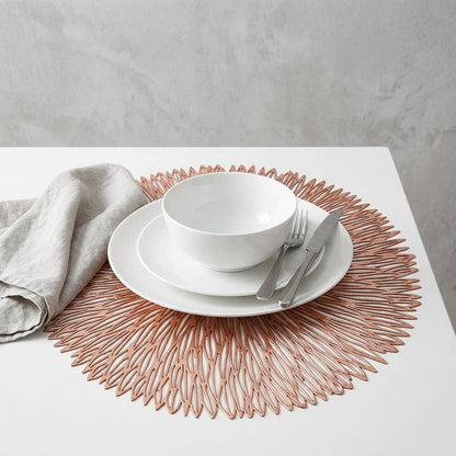 Set of 3 Nordic-Style Round Table Mats â€“ Heat-Resistant, Non-Slip PVC Placemats for Home Use, Creative Dish Pads, 38cm Diameter, Ideal for Dining Tables and Decor