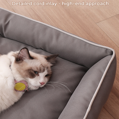 Green Rectangular Pet Bed with Removable Cooling Mat â€“ Durable 600D Oxford Fabric Dog & Cat Bed, High-Rebound PP Cotton Filling, Non-Slip Base, for Medium to Large Breeds, Includes Free Cooling Pad(Size:S)