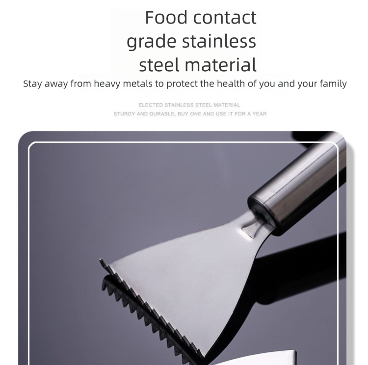 Set of 5 Stainless Steel Fish Scale Removers â€“ Food-Grade Heavy-Duty Fish Scaler Tools with Comfort Grip & Hanging Loop, for Fine & Coarse Scales, Kitchen Essential