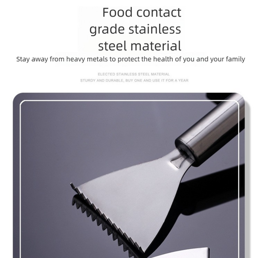 Set of 5 Stainless Steel Fish Scale Removers â€“ Food-Grade Heavy-Duty Fish Scaler Tools with Comfort Grip & Hanging Loop, for Fine & Coarse Scales, Kitchen Essential