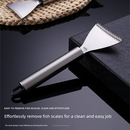Set of 5 Stainless Steel Fish Scale Removers â€“ Food-Grade Heavy-Duty Fish Scaler Tools with Comfort Grip & Hanging Loop, for Fine & Coarse Scales, Kitchen Essential