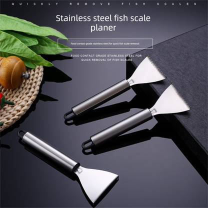 Set of 5 Stainless Steel Fish Scale Removers â€“ Food-Grade Heavy-Duty Fish Scaler Tools with Comfort Grip & Hanging Loop, for Fine & Coarse Scales, Kitchen Essential
