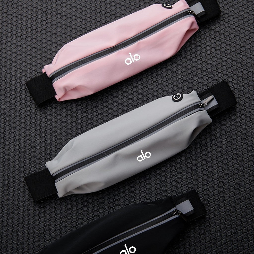 Pink Ultra Thin Waist Pack for Phone Up to 6.5 Inch Lightweight Sport Belt Bag for Running Hiking Travel Unisex Outdoor Utility Pouch