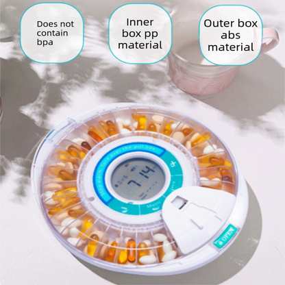 Automatic Rotating Pill Dispenser with Timer Alarm â€“ Multi-Compartment Medication Organizer for Daily Health Management