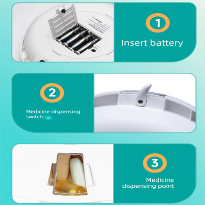 Automatic Rotating Pill Dispenser with Timer Alarm â€“ Multi-Compartment Medication Organizer for Daily Health Management