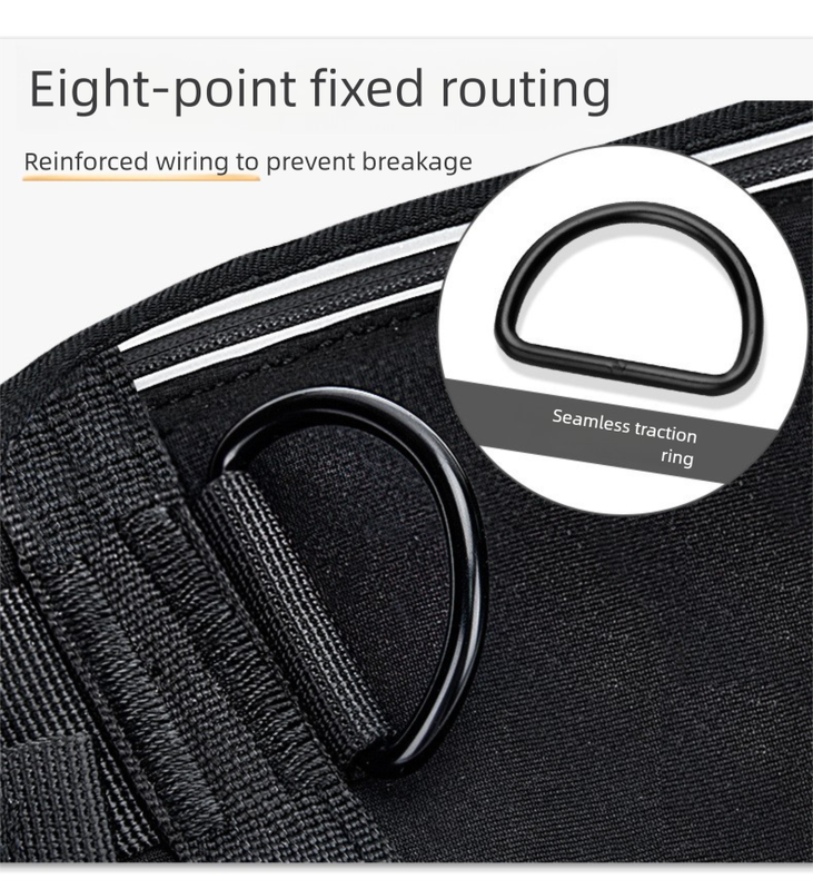 Black Shock-Absorbing Running & Dog Walking Belt â€“ Integrated Waist Pack with Retractable Traction Rope and Ergonomic Support