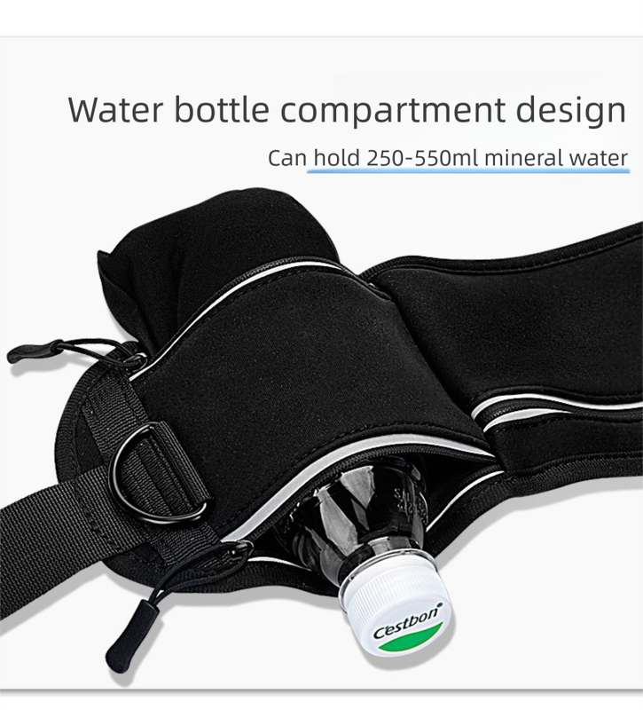 Grey Shock-Absorbing Running & Dog Walking Belt â€“ Integrated Waist Pack with Retractable Traction Rope and Ergonomic Support