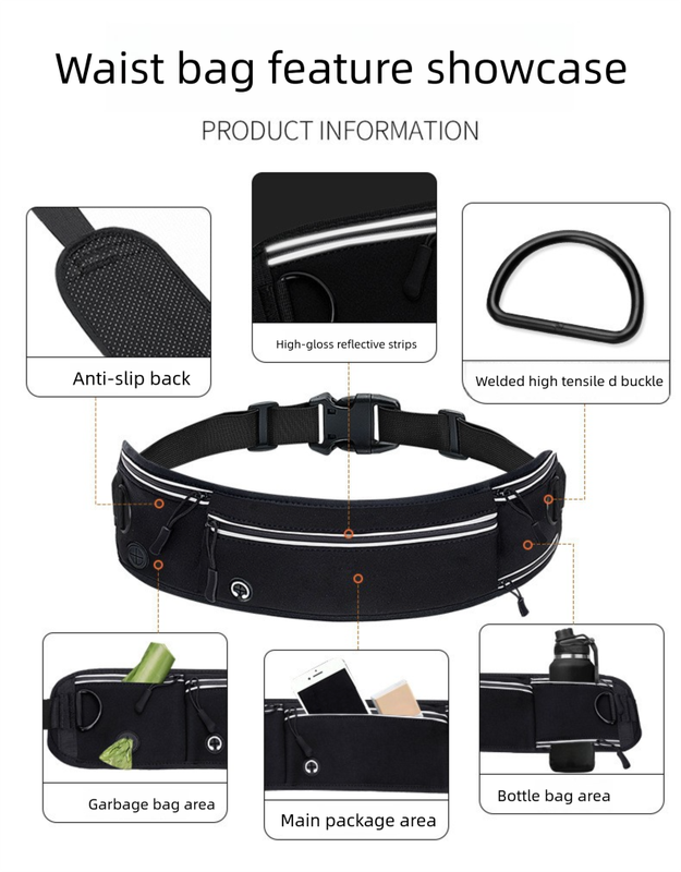 Pink Shock-Absorbing Running & Dog Walking Belt â€“ Integrated Waist Pack with Retractable Traction Rope and Ergonomic Support