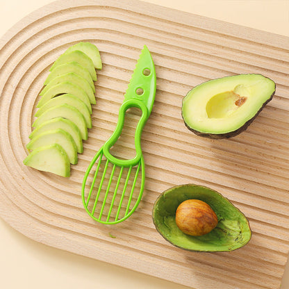 5-Pack Green Multi-Function Fruit Cutter Set â€“ Precision Avocado Slicer with Integrated Pit Remover & Even Slicing Grid, PP Material, Compact Design