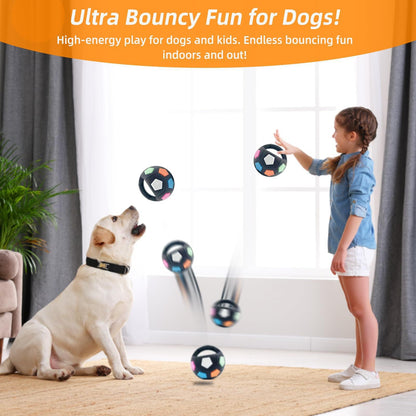 Black and white Dog Toy: Handheld Bouncing Ball with Sound – TPR Material, 13cm Diameter, Bite-Resistant & Floatable for Active Play