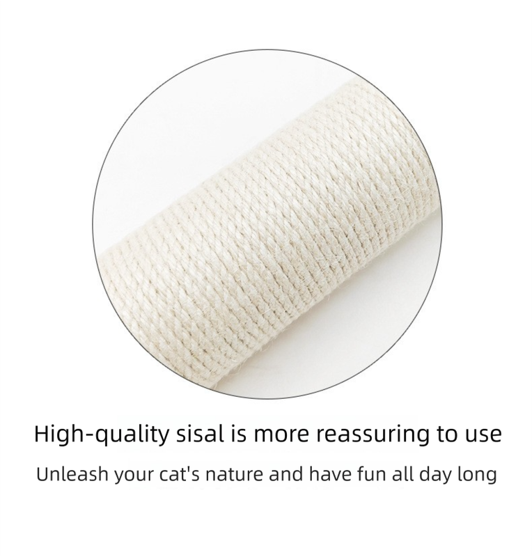 Grey Cat Climbing Frame with Sisal Scratching Post, Integrated Resting Platform and Hanging Pom-Pom Toys – Sturdy Floor Standing Cat Tree for Scratching, Climbing and Relaxation