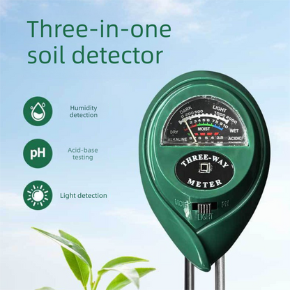 3-in-1 Soil Tester Meter for Moisture, pH and Light Intensity â€“ Battery-Free Analog Probe for Gardening, Farming and Plant Care