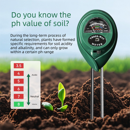 3-in-1 Soil Tester Meter for Moisture, pH and Light Intensity â€“ Battery-Free Analog Probe for Gardening, Farming and Plant Care