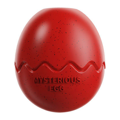Red Mysterious Egg Slow-Feeder Treat Dispenser for Dogs – Food-Grade TPR Interactive Toy with 7 Internal Feeding Posts, Freezable and Dishwasher-Safe Design