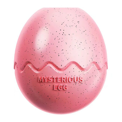 Pink Mysterious Egg Slow-Feeder Treat Dispenser for Dogs – Food-Grade TPR Interactive Toy with 7 Internal Feeding Posts, Freezable and Dishwasher-Safe Design
