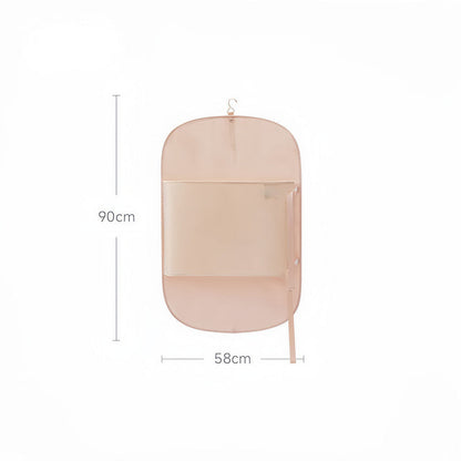 Pink Foldable Hanging Compression Board for Wardrobe Organization â€“ 90Ã—58 cm Ultra-Thin Garment Organizer with Adjustable Side Straps and Top Buckle, Holds Up to 30 Thin Jackets