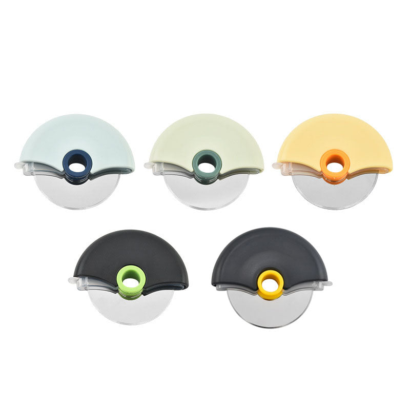 5-Pack Round Wheel Pizza Cutter Set with Protective Covers, Detachable Stainless Steel Pie Cutter, Easy Clean Kitchen Baking Tools